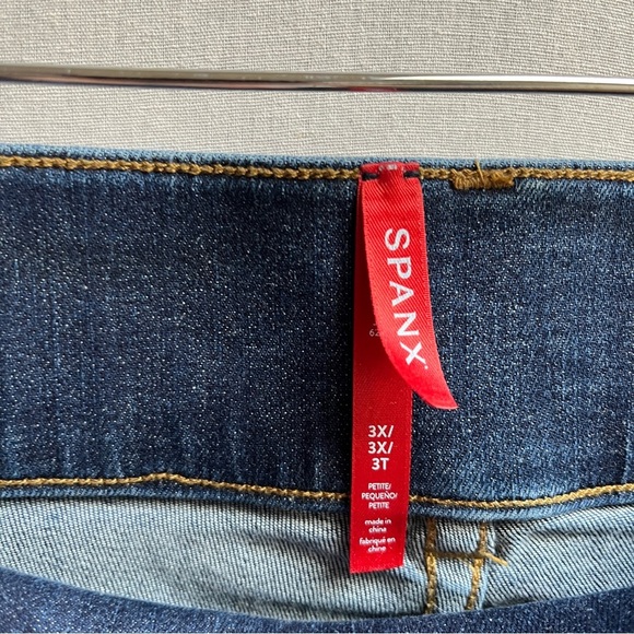 SPANX Blue Ankle Pull On Cropped Denim Jeans 3X - Picture 6 of 11